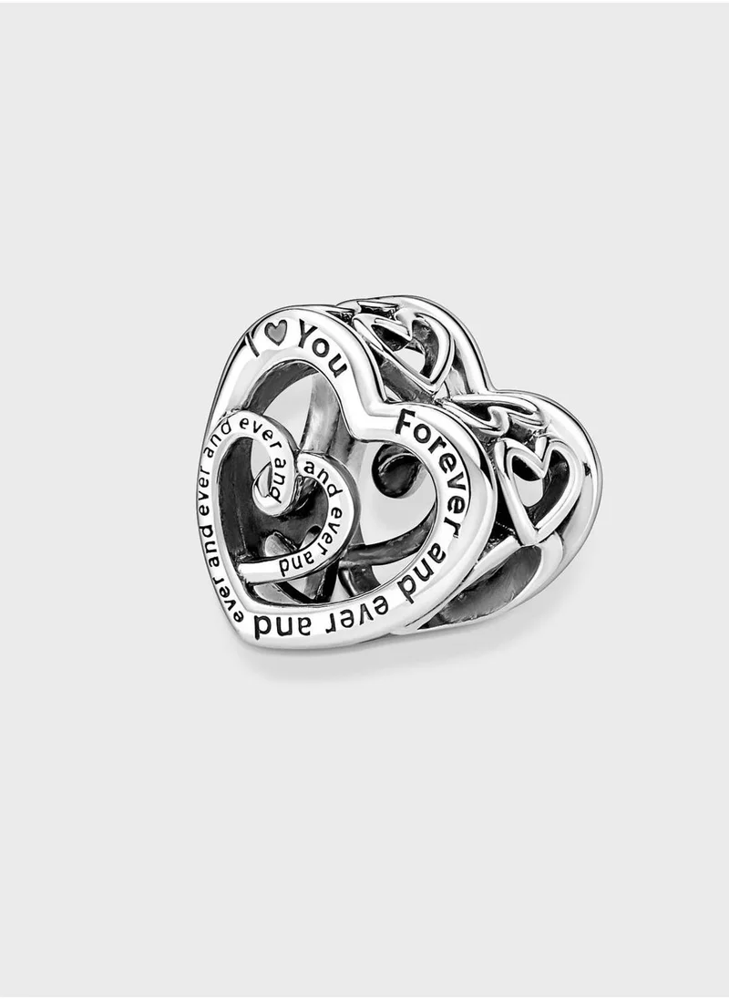 PANDORA Entwined Infinite Hearts Charm
