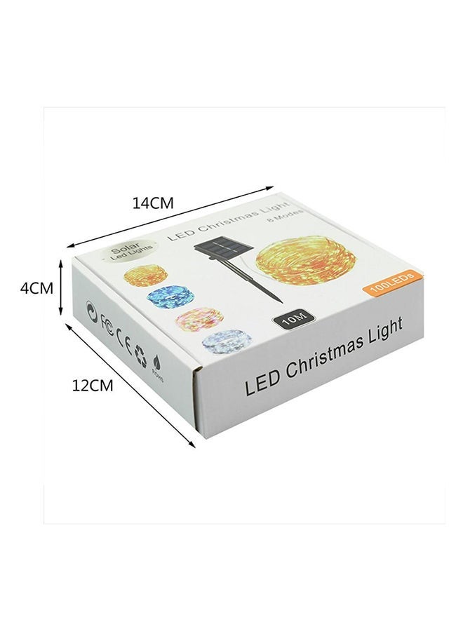 NIBEMINENT 100 LED 10M 8 Modes Solar Outdoor String Light For Christmas Yellow 10meter - Image 3