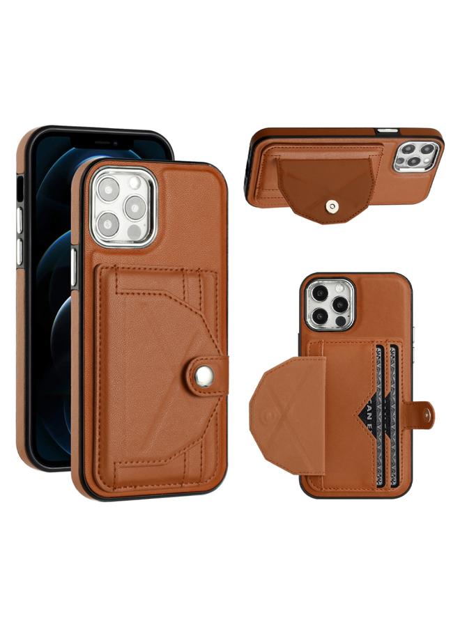 The Bros Phone Case For iPhone 12 / 12 Pro Shockproof Leather Phone Phone Case with Card Holder - Image 1