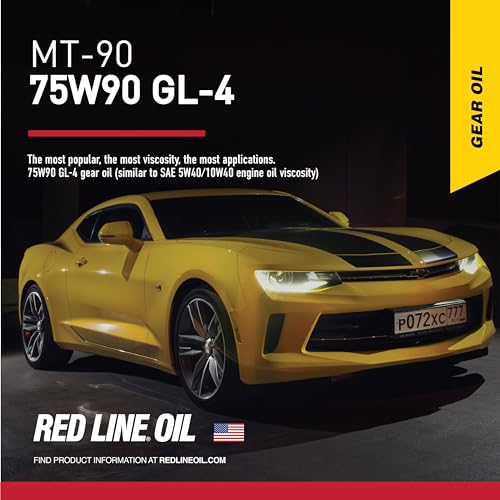 Red Line زيت نقل الحركة MT-90 75W-90 GL-4 من ريد لاين 50304 - 1 كوارت (4 عبوات) - Image 2
