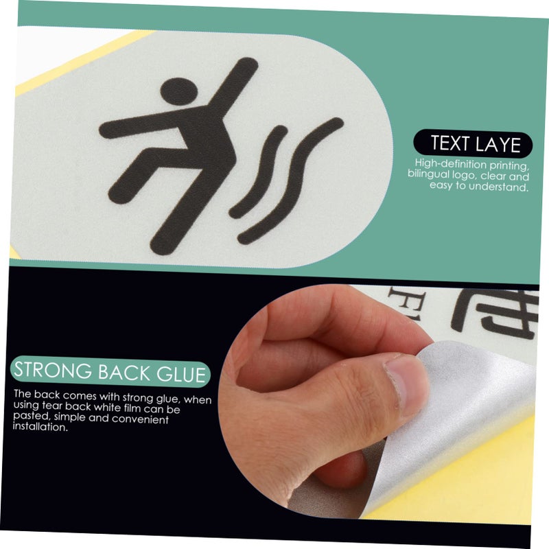 4 Pack Waterproof Wet Floor Warning Stickers Caution Signs For Indoor Outdoor Use - Image 5