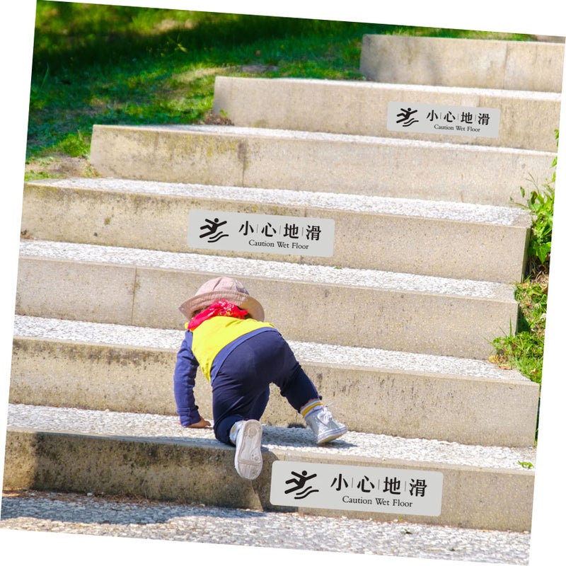 4 Pack Waterproof Wet Floor Warning Stickers Caution Signs For Indoor Outdoor Use - Image 4