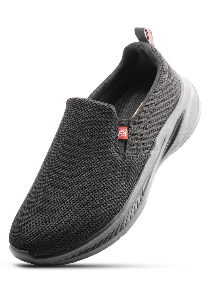 PUCA Casual Shoes For Men | Light-Weight, Slip-on, Breathable | Thor Black - Image 1