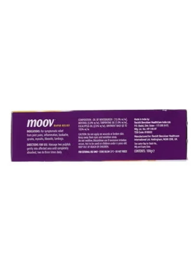 Moov Fast Acting Massage Cream designed to relieve muscle and joint pain and promote relaxation - 100g - 4Pc - Image 2