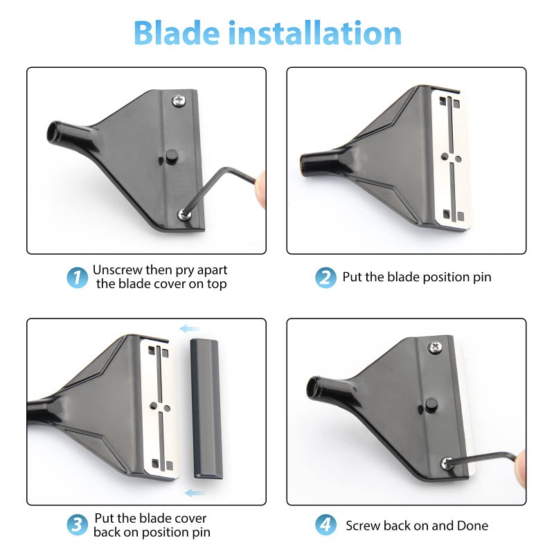Pronetcus Algae Scraper for Glass Aquariums, Fish Tank Cleaner, Aquarium Algae Scrapers with 10 Stainless Steel Blades. - Image 5