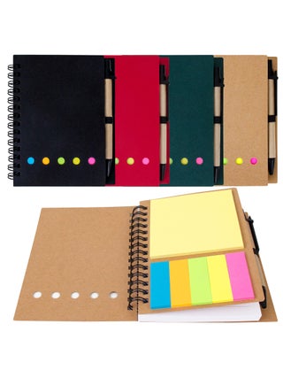 4 Pack Spiral Notebooks Lined Notepad with Pen in Holder and Sticky Notes and Page Marker Colored Index Tabs Flags - pzsku/ZEEC0CC758D827A679EC3Z/45/1742196205/65395c28-9550-4877-9b0e-d4e6dc7cef65
