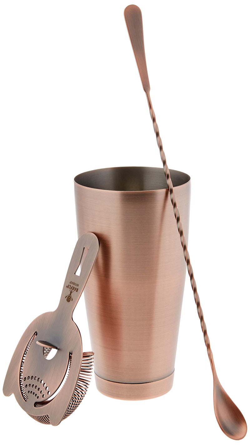 Barfly Essential Deluxe Mixing Cocktail Kit, Antique Copper (M37131ACP) - Image 3