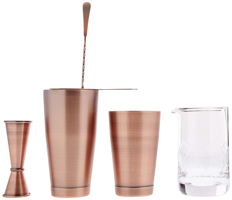 Barfly Essential Deluxe Mixing Cocktail Kit, Antique Copper (M37131ACP) - Image 2