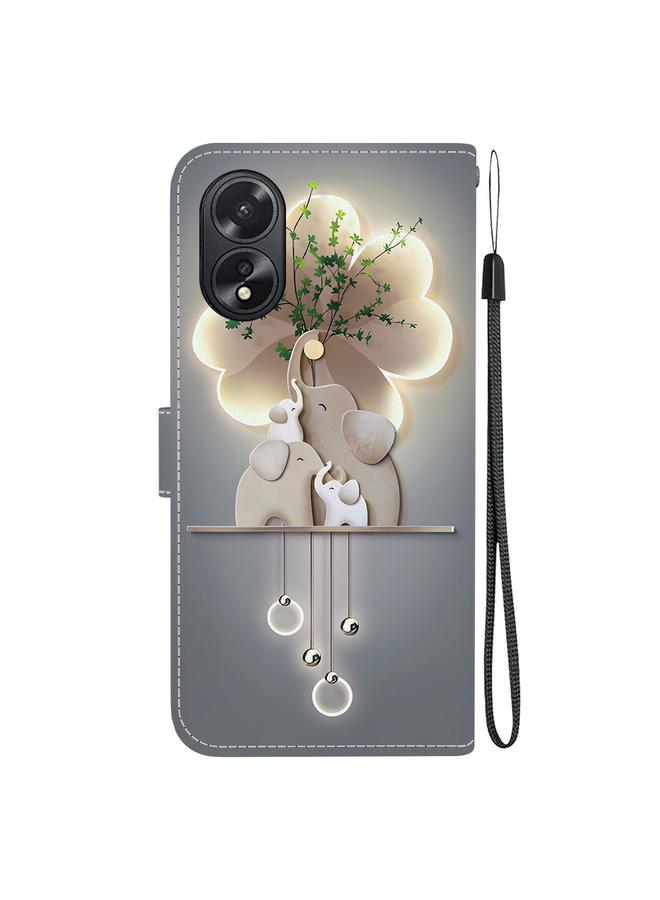 S-TOP Case For OPPO A38 4G / A18 Crystal Texture Colored Drawing Leather Phone Case - Image 3