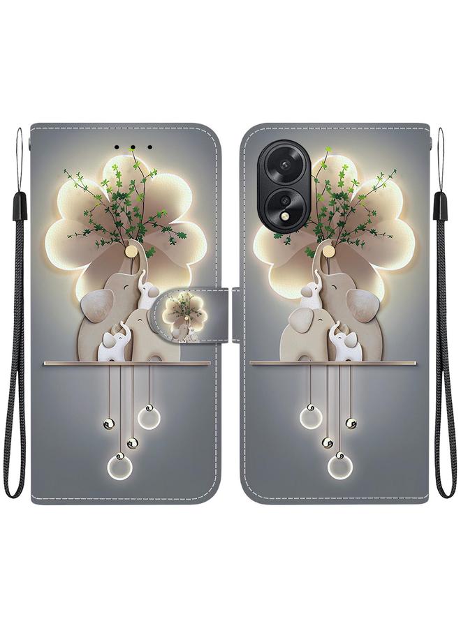 S-TOP Case For OPPO A38 4G / A18 Crystal Texture Colored Drawing Leather Phone Case - Image 1