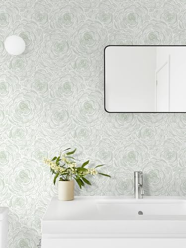 Toduso Modern Peel and Stick Wallpaper Green Contact Paper Sage Green SelfAdhesive Wall Paper Removable Decorative Wallpapers for Bedroom Bathroom Cabinets Decor Vinyl 173787 - Image 3