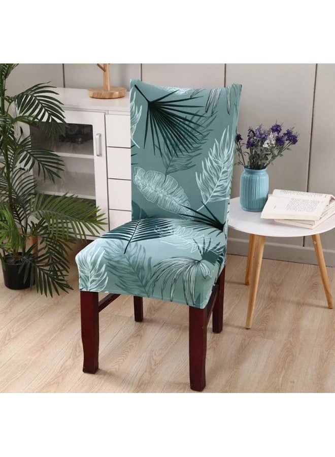 Lukzer 6PC Elastic Stretchable Dining Chair Cover Universal Protective Slipcover (Light Blue Design/ 6Cover), Polyester - Image 1