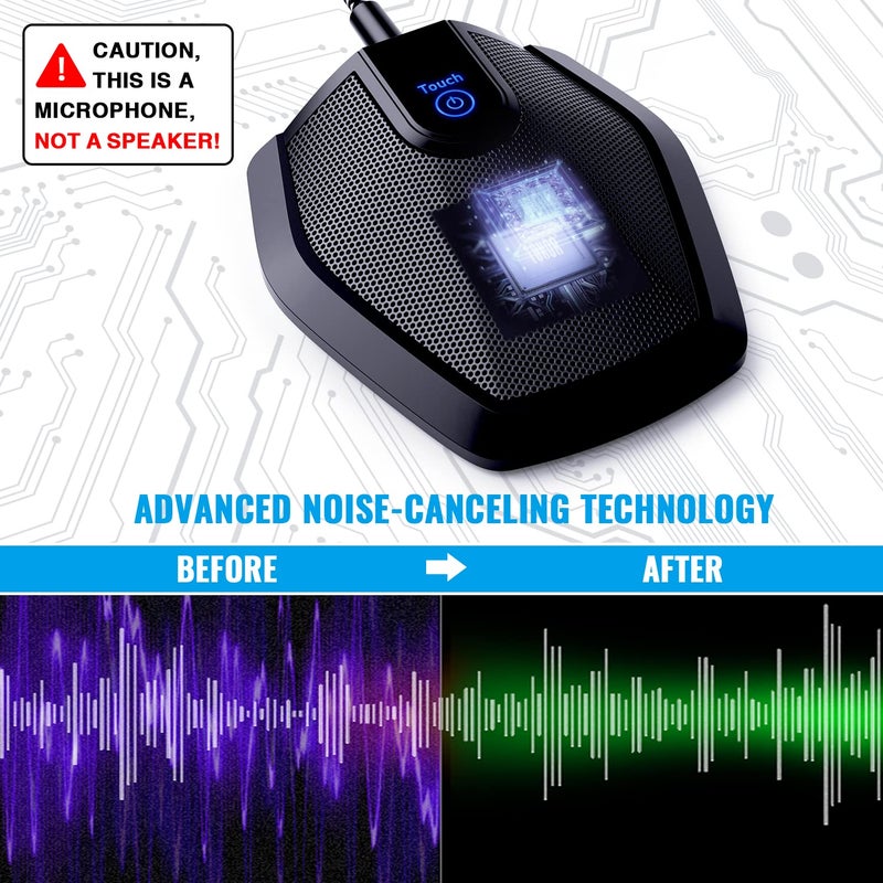 TONOR TONOR Conference USB Microphone, Omnidirectional Condenser PC Mic for Video Conference, Recording, Skype, Online Class, Court Reporter, Plug & Play Compatible with Mac OS X Windows PC Compute, G11  - Image 2