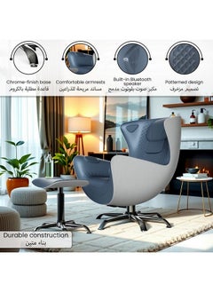 iMassage Modern Design Recliner Massage Chair with Hip Airbag Grey 86 x 71 x 101 cm AM-1020B  - Image 4
