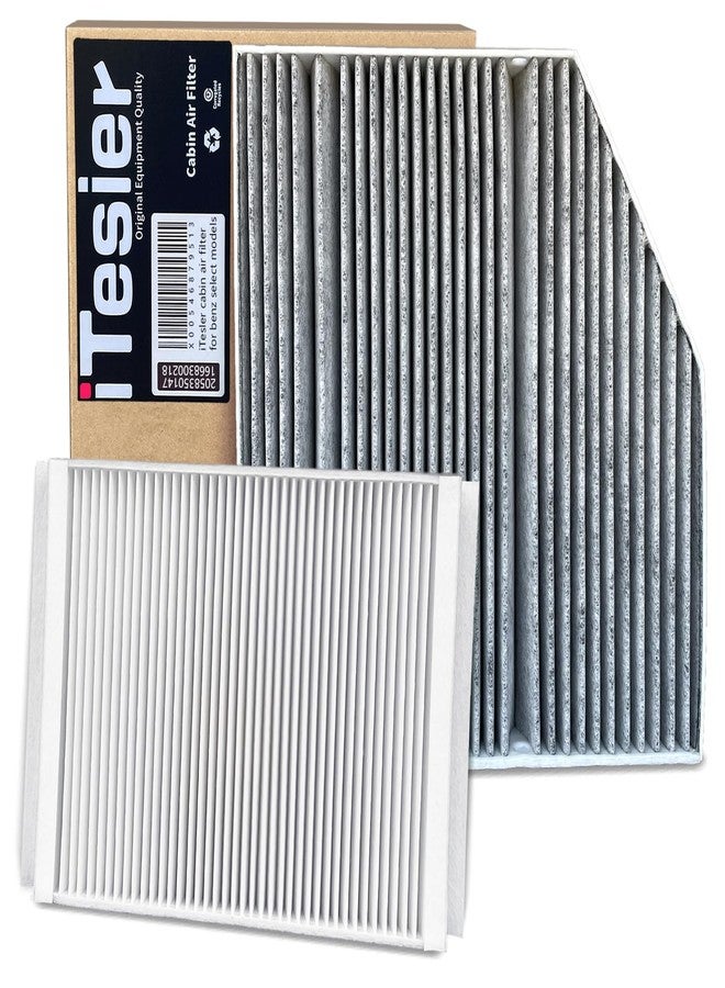 ITESIER cabin air filter kit fits Mercedes 2015-2023 GLC300 E300 C300 E350 GLC350e C400 E400, C43/C63/E43/E53/E63/GLC43/GLC63 AMG, Replace OEM 2058350147&1668300218 - Image 1