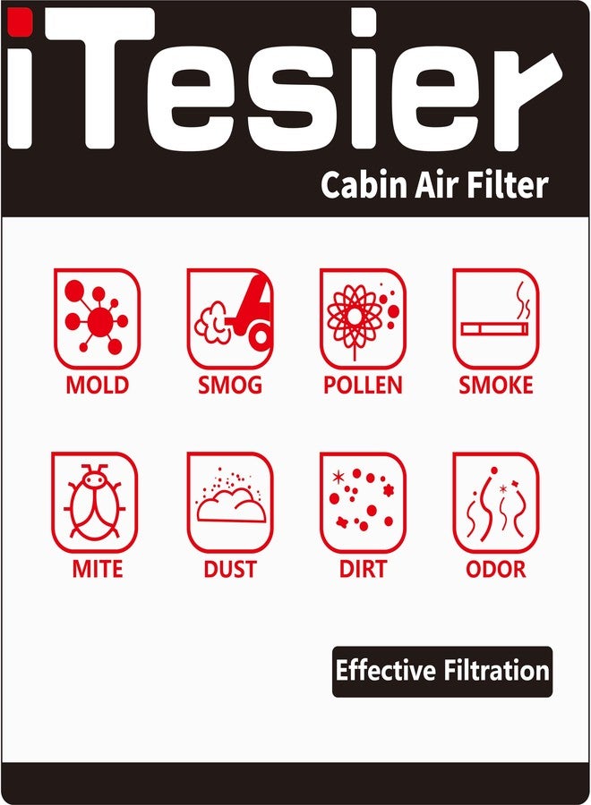 ITESIER cabin air filter kit fits Mercedes 2015-2023 GLC300 E300 C300 E350 GLC350e C400 E400, C43/C63/E43/E53/E63/GLC43/GLC63 AMG, Replace OEM 2058350147&1668300218 - Image 4
