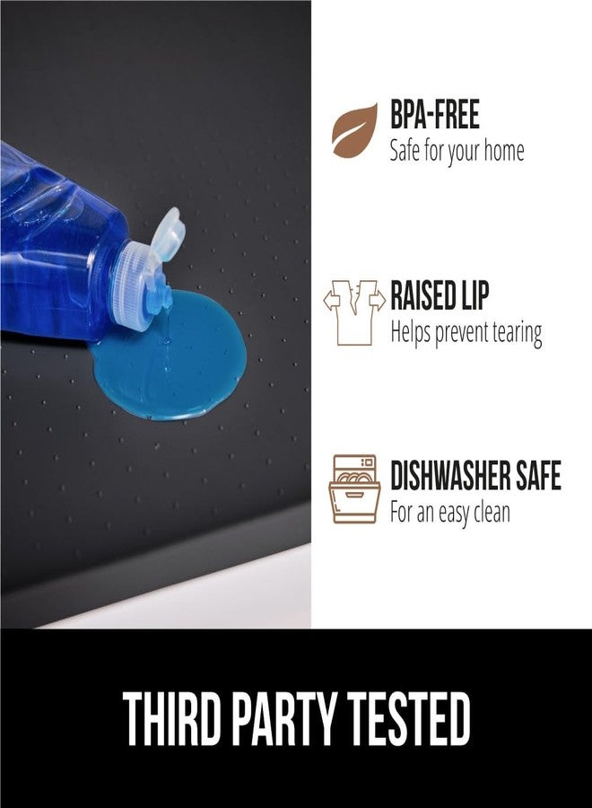 GORILLA GRIP Waterproof Silicone Under Sink Mat with Raised Lip for Kitchen and Bathroom, Cabinet Shelf Liner Stay in Place Mats Dishwasher Safe Drawer Liner, Organizer Tray, 15 x 22 in, Black - Image 4