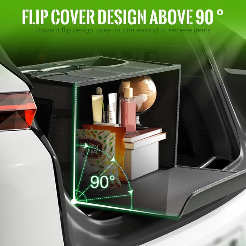 ELEPHANTBOAT Car Trunk Organizer, Folding Car Boot Organizer with Durable Oxford Cloth, Removable Waterproof Liner, Multipurpose Car Trunk Organizer for Groceries, Tools & Camping (Black, 72L) - Image 4