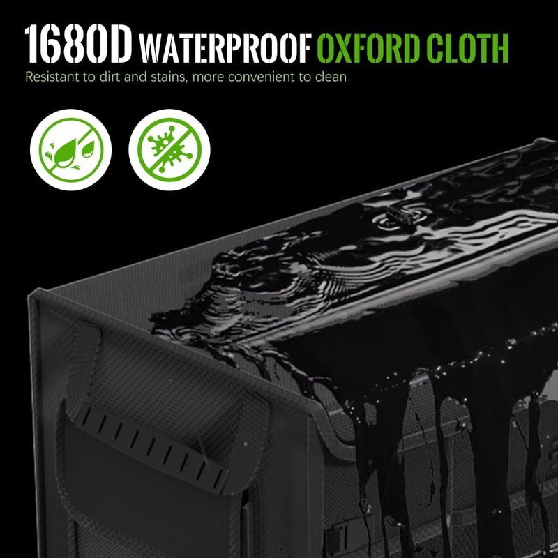 ELEPHANTBOAT Car Trunk Organizer, Folding Car Boot Organizer with Durable Oxford Cloth, Removable Waterproof Liner, Multipurpose Car Trunk Organizer for Groceries, Tools & Camping (Black, 72L) - Image 5