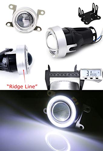 iJDMTOY OEM Replace Xenon White LED Halo Angel Eyes Projector Lens Retrofit Fog Lamps Compatible With 20162021 Honda Civic SedanCoupeHatchback - Image 3