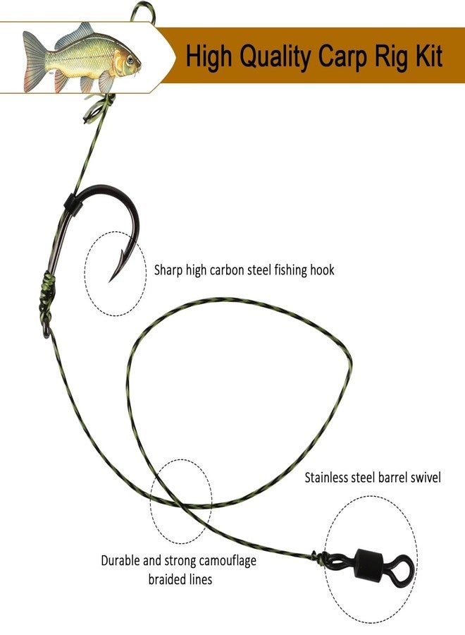 Dovesun Carp Fishing Hair Rigs Carp Rig Kit Fishing Bait Rigs Carp Fishing Bait Fishing Accessories 41pcs/151pcsHooks Set 6#4#2# - Image 2