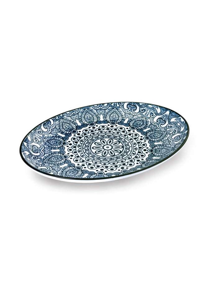 Arabesque Blue Oval Plate 10 Inch - pzsku/ZEEC191F3E75366FC3FB7Z/45/_/1678342219/f355b6e1-12be-49af-9a06-7452df81a06c