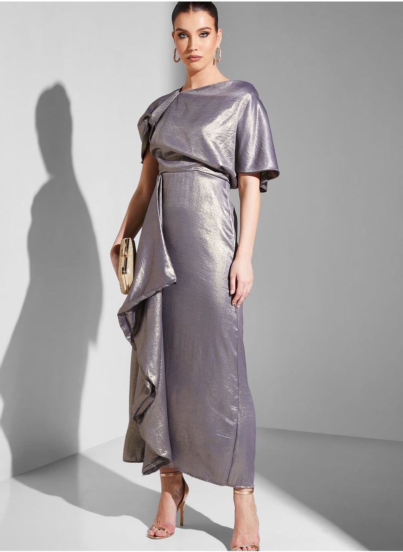 Iyra - Waterfall Trim Dress - Image 1