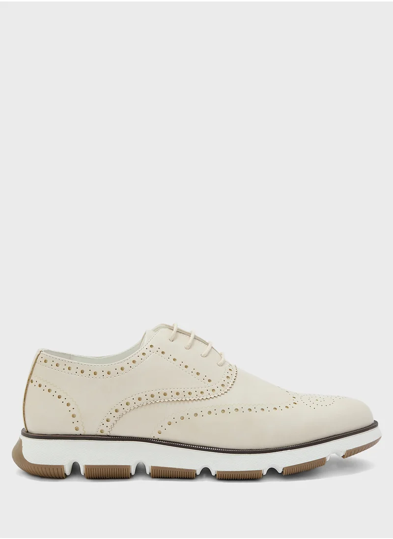 Robert Wood Brogue Design Oxford Casual Lace Ups