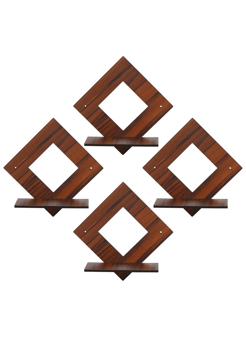 Ingo creation Ingo creation Wooden Wall Shelf Shelves Art Hanging Decor for Wall Diwali Decoration Floating Display Rack Shelves Artwork for Living Room Kitchen Bedroom Wall Shelves for Home Decor Items  - Image 4