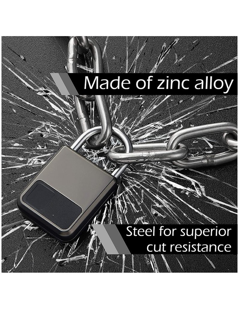 Fingerprint Padlock Waterproof Smart Keyless Security Locker Fingerprint Lock Anti Theft USB Charge For Bike Gym Locker Luggage 2Pcs - Image 5