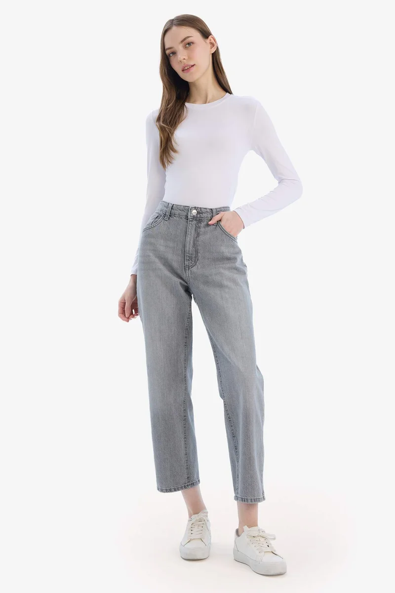 ديفاكتو Boyfriend Normal Waist Straight Leg Long Jeans