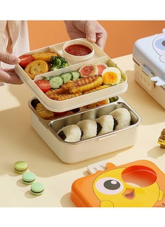 Twisoo Twisoo Super Chicken Kids Insulated Lunch Box - 1120ml, Stainless Steel, Leakproof Double Decker Bento with Spoon & Soup Bowl, Dishwasher Safe  - Image 3
