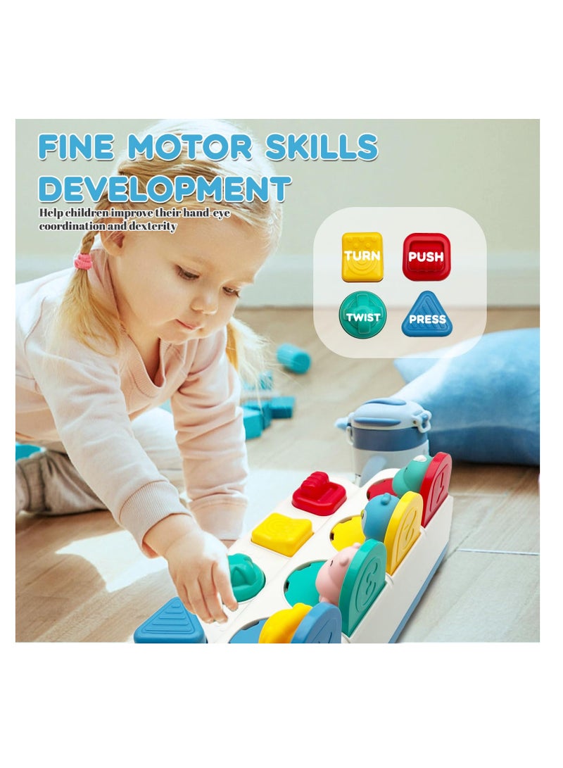 لعبة ديناصور تفاعلية منبثقة للأطفال الصغار والرضع، لعبة تعليمية للتعلم المبكر وتنمية الدماغ، للأعمار من 18 شهرًا فما فوق (حيوانات)، هدايا عيد ميلاد للأولاد والبنات - Image 2