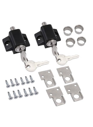 Sliding Patio Lock, Door Lock Reinforcer Privacy Door Latch, Sliding Patio Lock Sliding Patio Door Latches Set, Security Lock Window and Patio Door Window Bolt Sliding Universal Locks 2Pcs Black - pzsku/ZEEC1F95B69256F01BC8DZ/45/_/1698655076/e8fafc8a-e98f-4926-94e1-192ca8af83ba