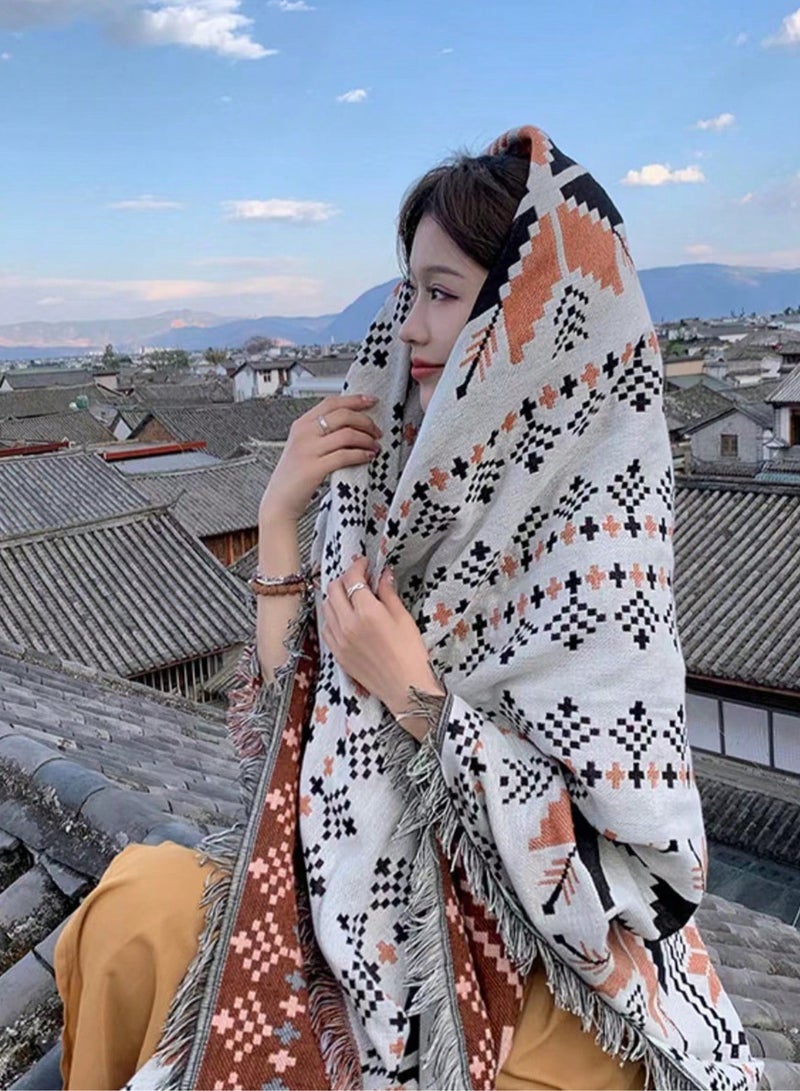 قطعة واحدة من غطاء أريكة شينيل متعدد الاستخدامات – بطانية رمي أنيقة بشرّابات – غطاء واقٍ لجميع الفصول للأريكة والسرير – مقاوم للخدوش والغبار – مثالي لغرفة المعيشة وغرفة النوم وعربة الـ RV والاستخدام الخارجي - Image 4