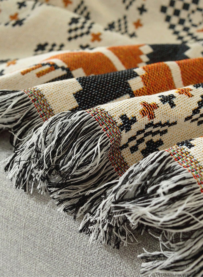 قطعة واحدة من غطاء أريكة شينيل متعدد الاستخدامات – بطانية رمي أنيقة بشرّابات – غطاء واقٍ لجميع الفصول للأريكة والسرير – مقاوم للخدوش والغبار – مثالي لغرفة المعيشة وغرفة النوم وعربة الـ RV والاستخدام الخارجي - Image 5