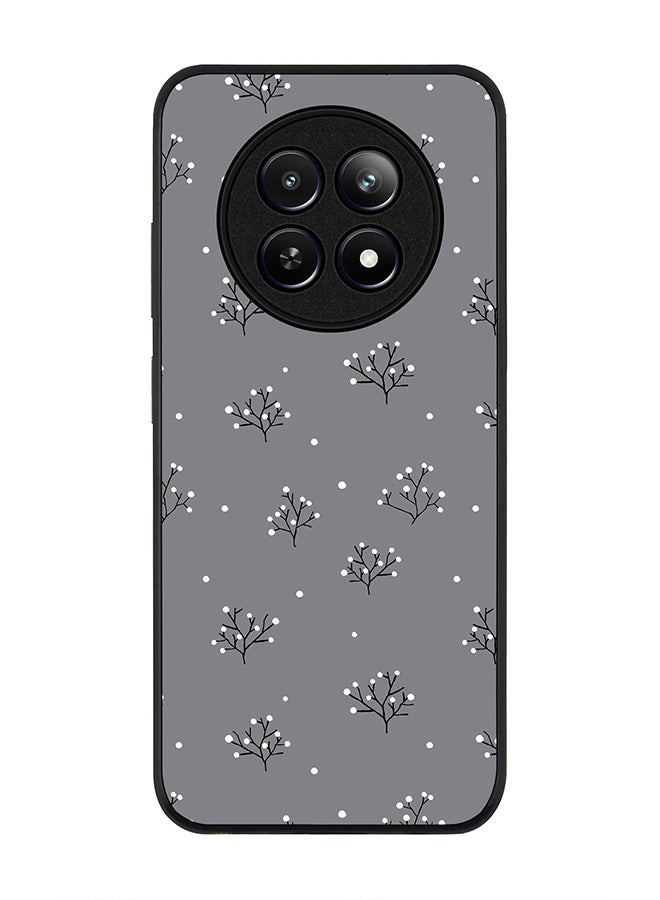 Stylizedd Rugged Black edge case for Realme 12 / Realme 12x, Slim fit Soft Case Flexible Rubber Edges Anti Drop TPU Gel Thin Cover -  Winter Splinter - Image 1