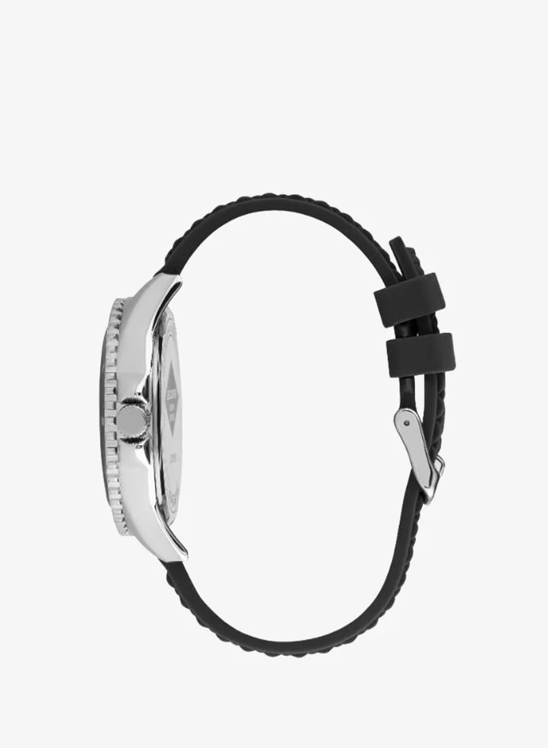 Lee Cooper Lee Cooper LC07361.351 Men's Analog Display Watch & Silicone Strap Black