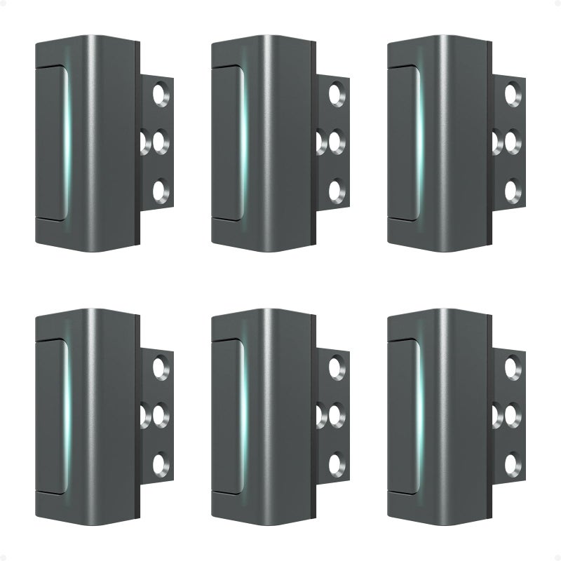 Greatalent 6Pack Home Security Door Reinforcement Lock Childproof Door Lock for Kid Safety Door Latch Stopper for Front Door Inside Top of Door Aluminum Construction Finish - Image 2