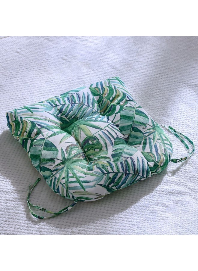 DANUBE HOME Curve Seat Cushion 48x48x5cm - Tropical Lime Print, Soft Polyester Outdoor Cushion for Garden Chairs, Ideal for Patio & Outdoor Accessories - Image 1