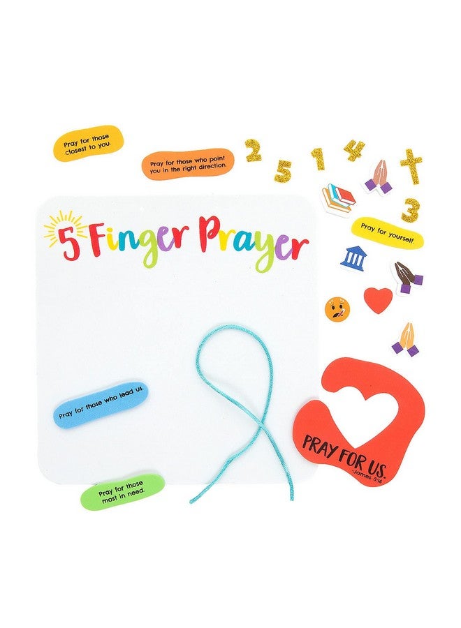 Fun Express 5-Finger Prayer Handprint Sign Craft Kit - Makes 12 - Image 2