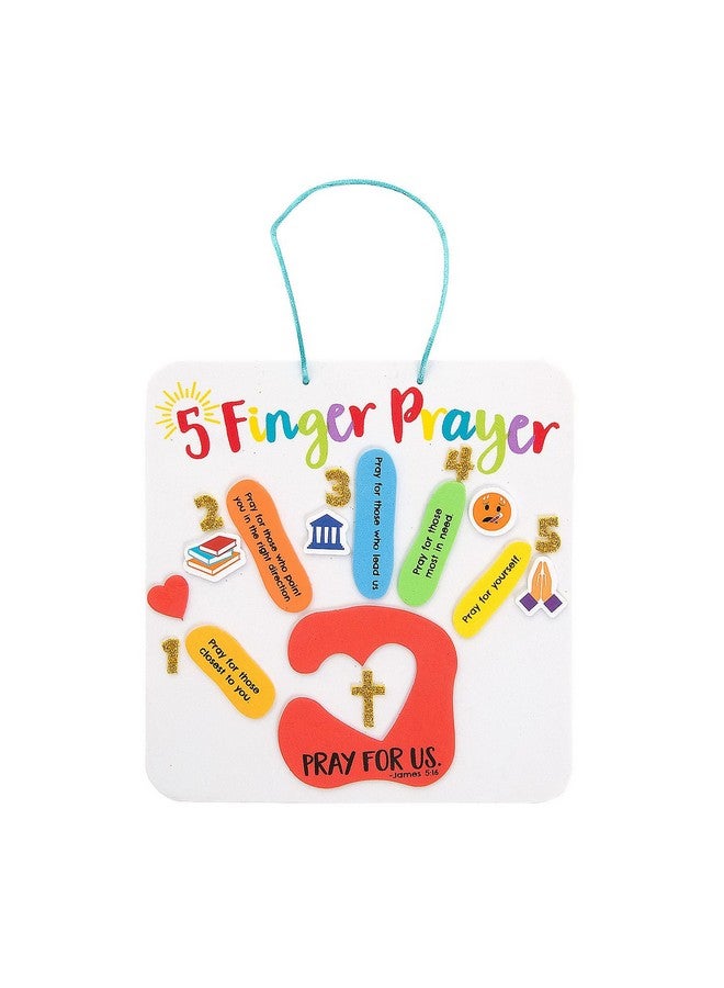 Fun Express 5-Finger Prayer Handprint Sign Craft Kit - Makes 12 - Image 1