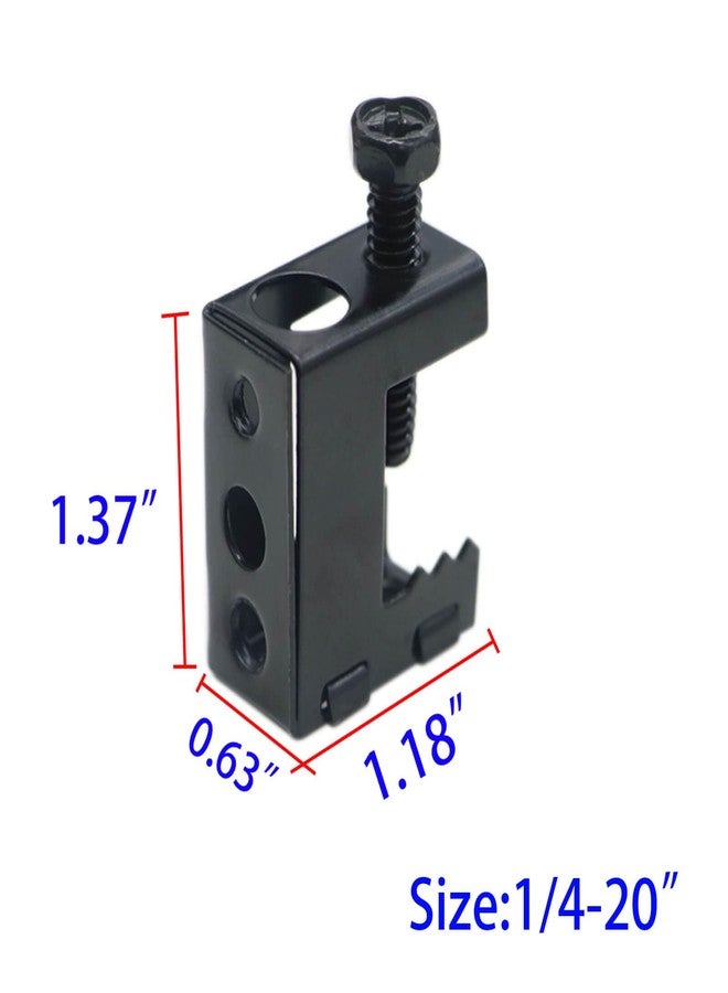 Baudelun Upgrade Baudelun 1/4"-20 Beam Clamps, Black Steel Bolt-on Beam Clamp for 1/4" and 3/8" Threaded Rod, S-hooks and Bridle Rings, 25 Packs - Image 2