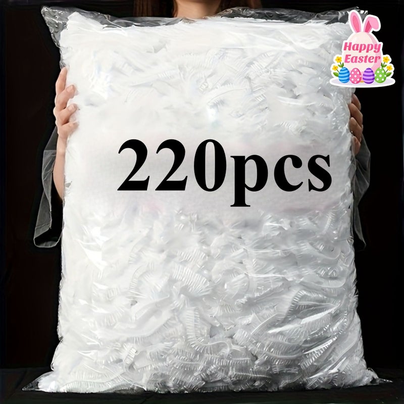 220 Reusable Elastic Food Covers Transparent Plastic Dish Protectors Striped Design For Home Kitchen Storage - Image 5