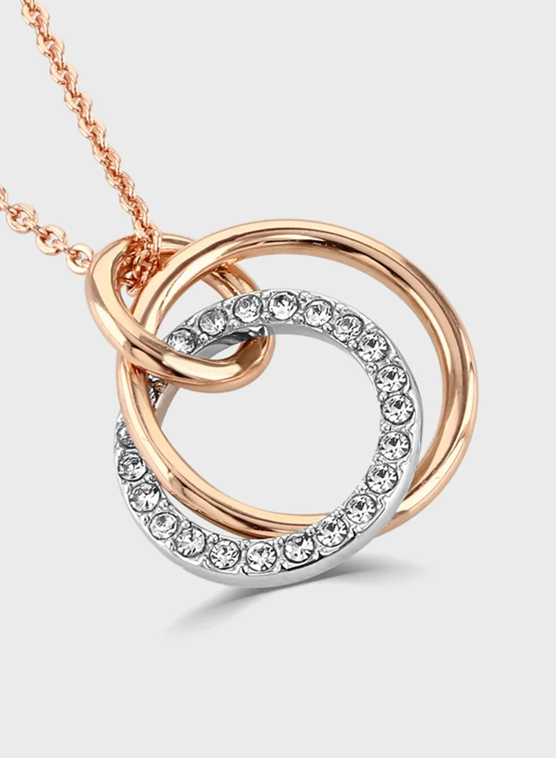 BUCKLEY LONDON Crystal And Polished Two Tone Pendant