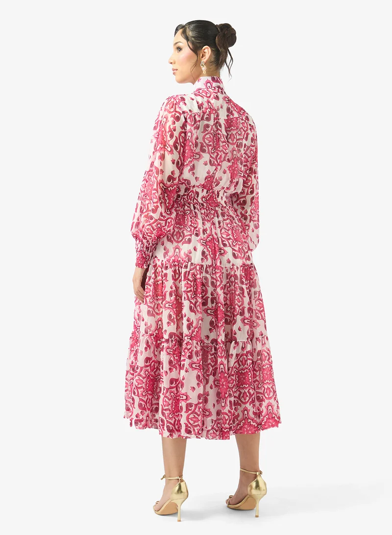 جولدن ابل Printed Maxi Dress