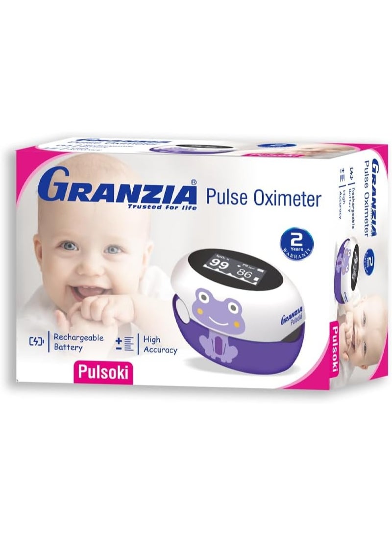 Granzia Pulsoki Pulse Oximeter – Fingertip Blood Oxygen & Heart Rate Monitor, Portable, Easy-to-Use for Adults & Kids - Image 2