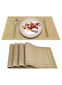 Placemats for Dining Table Set of 4, Woven Place Mats Table Runner, Waterproof Washable Kitchen Table Mats, Heat-Resistant Table Mats for Table Decoration (Gold) - pzsku/ZEEC2622DF20D34EFE291Z/45/_/1717145836/9364cd0c-6e0f-46c6-b00c-7195ec064141