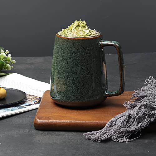 KELINGO Large 24 OZ/700ml Ceramic Coffee Mugs with Golden Handle, Extra Big Jumbo Tea Cup Mug for Office and Home, Gift and Present - Image 3