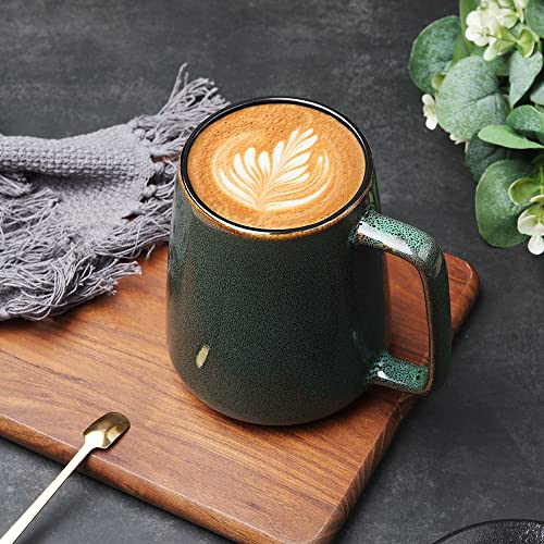 KELINGO Large 24 OZ/700ml Ceramic Coffee Mugs with Golden Handle, Extra Big Jumbo Tea Cup Mug for Office and Home, Gift and Present - Image 4